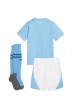 Fotbalové Dres Manchester City Dětské Domácí Oblečení 2023-24 Krátký Rukáv (+ trenýrky)